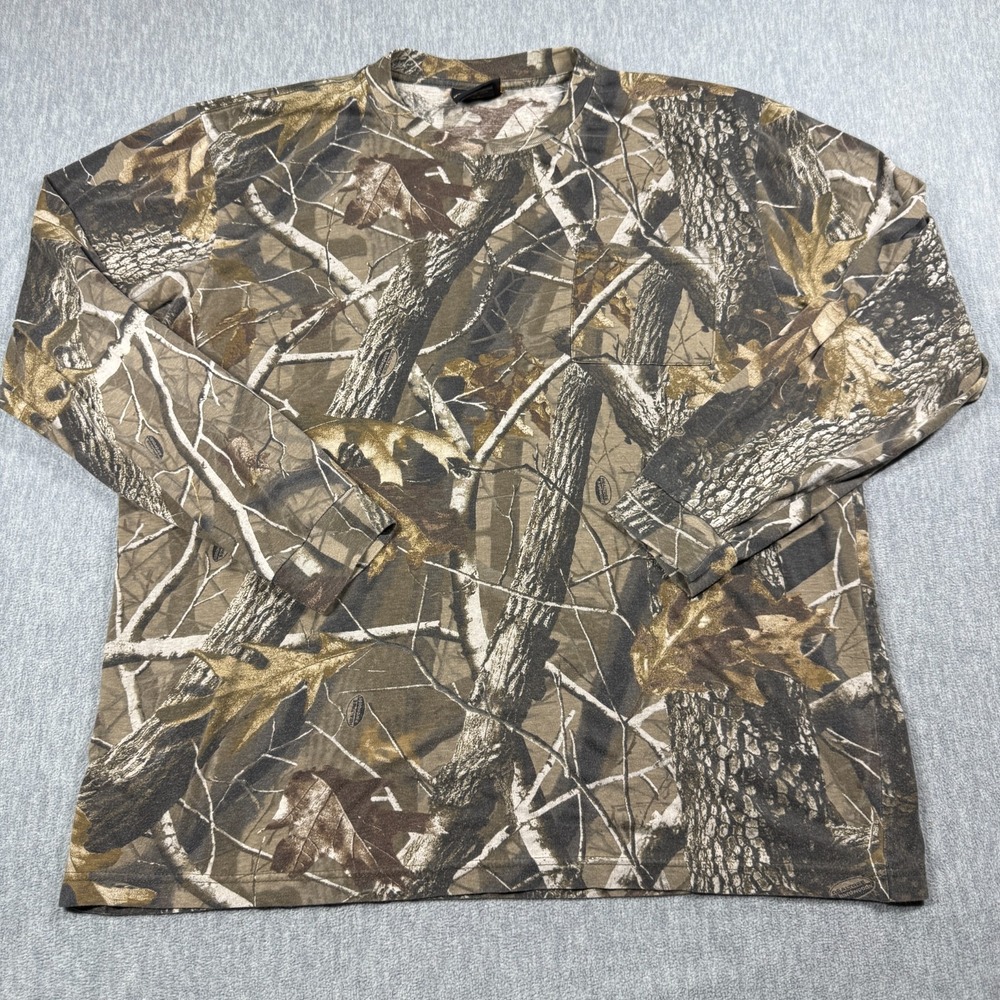 Fieldline Shirt Men XL Camo Long Sleeve Chest Pocket Hunting Camouflage Tactical